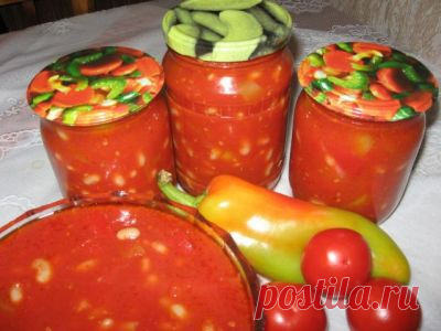 Домашнее лечо с белой фасолью на зиму!