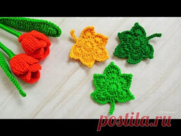Easy Crochet Maple 🍁 Leaf | Step by Step Tutorial for Beginner's | Rooftop Garden and Crafts .