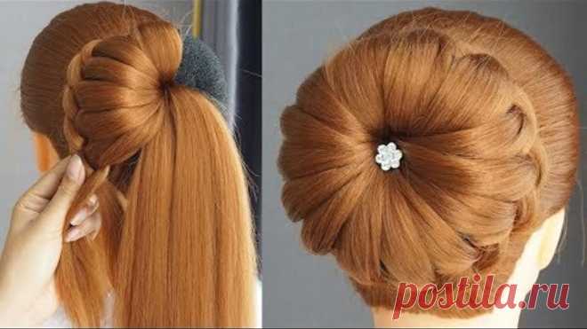 New Latest Bun Hairstyle With Trick | Most Beautiful Hairstyle For Wedding And Party