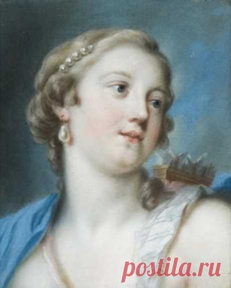 Розальба Каррьера \ Rosalba Carriera (Italian, 1675-1757). Женское очарование в стиле рококо.