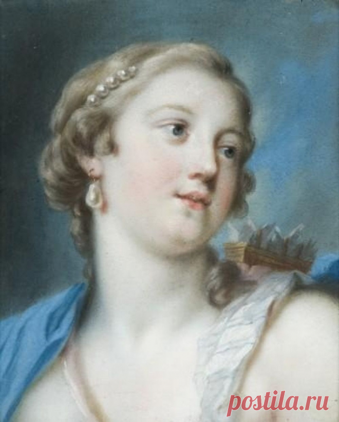 Розальба Каррьера \ Rosalba Carriera (Italian, 1675-1757). Женское очарование в стиле рококо.