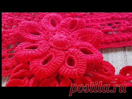 Flor para Aplique de Bandana tejida a crochet