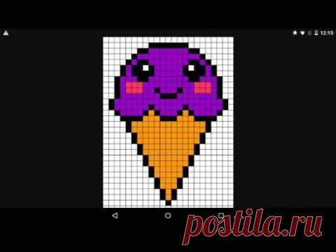 Рисунки по клеточкам схемы👍