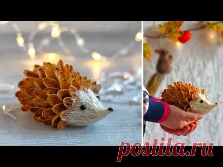 ❄🍂🦔 ЁЖИК зимний или осенний⁉ своими руками. DIY hedgehog decor. Игрушка на елку еж  Творческое место