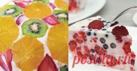 Есть два стакана сметаны — записывай рецепт, а фрукты или ягоды летом всегда найдутся Сделал с нектарином, киви, абрикосами и виноградом.