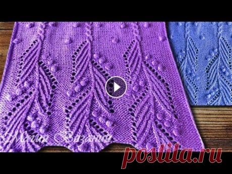 Удивительный узор с шишечками №59 из 250  к кофточке из японского журнала Замечательный узор с шишечками. Удивительный узор с шишечками взят из группы ВК Натальи Няппи ВЯЗАНИЕ со СХЕМАМИ: Пояснения к видео: в 9-м ряду при мо...