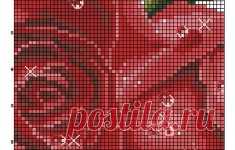 Cross Stitch Rose. Scheme cross stitch rose  | Домоводство для всей семьи.