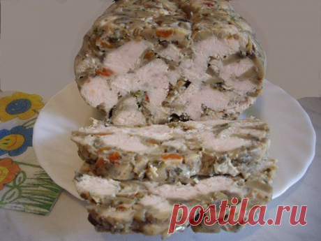 Буженина с грибами.