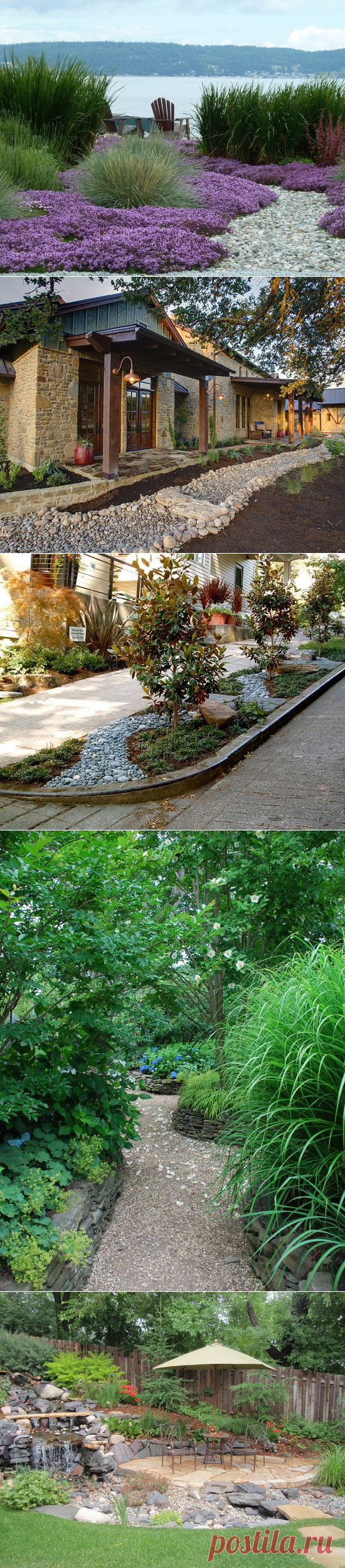 Идея дизайна Dry Creek Beds Landscaping Дизайн интерьера, фото, декор и идеи для дома
