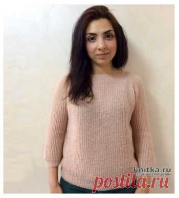 Экспресс МК женский джемпер английской резинкой. Работа Анаит,  Вязание для женщин Экспресс МК Джемпер женский английской резинкой я думаю в первую очередь подойдет тем, кто переходит к вязанию плечевых изделий. Это хорошее сезонное