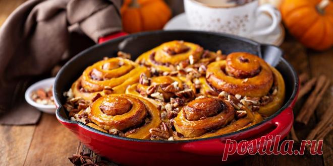 Тыквенные булочки с корицей на дрожжах в духовке: рецепт - Лайфхакер