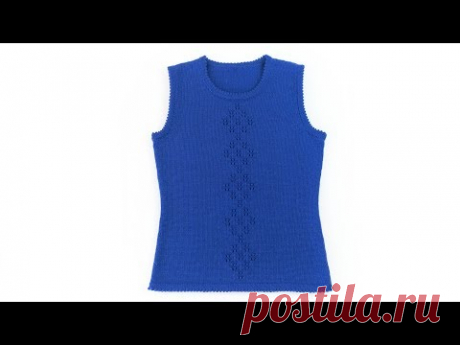 Вязаный жилет для девочки . Knit vest for girls