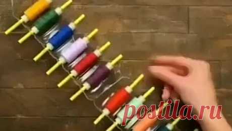 Самодельное приспособление для хранения ниток