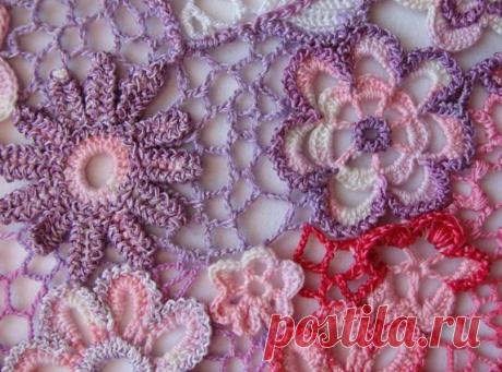 В ирландском наборном (сцепном) кружеве при соединении мотивов применяется нерегулярная сетка. Предварительно соединив...