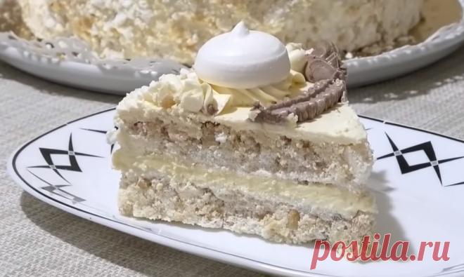 Воздушно – ореховый торт Полет! Один из самых вкусных и популярных Торт из воздушных ореховых бисквитов с заварным кремом, можно сделать на праздник или просто, чтобы побаловать свою семью. Для приготовления вам потребуются такие ингредиенты: белок, 5 шт; сахар, 300 г; орехи, 125 г; ванильный сахар по вкусу; соль щекотка. Для приготовления крема необходимо: молоко, 120 мл; желток, 2 шт; сахар, 180 г; коньяк, 1 ст.л; …