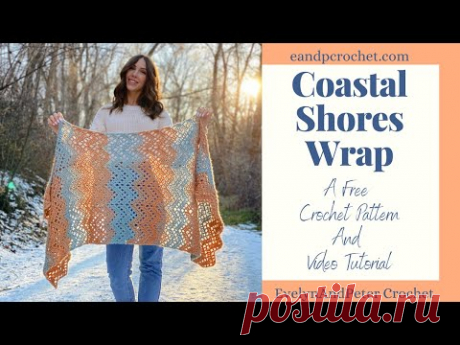 How to crochet a ripple shawl- The Coastal Shores Wrap