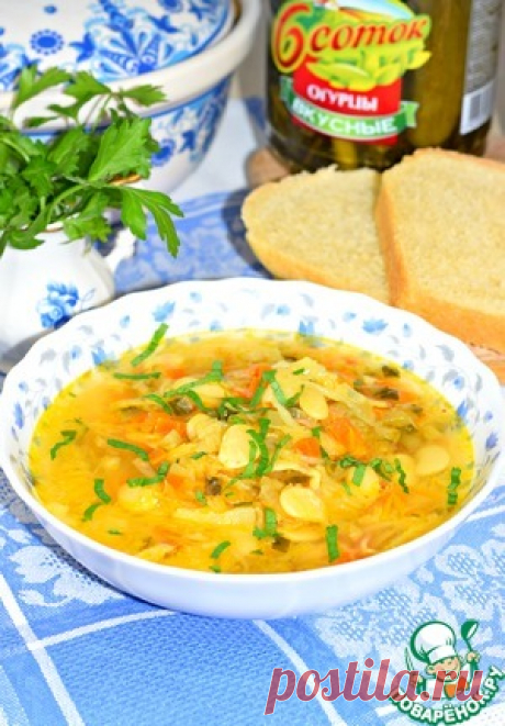 Фасолевый суп с квашеной капустой - кулинарный рецепт