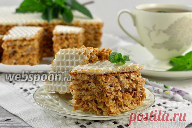 Вафельный торт со сгущенкой 