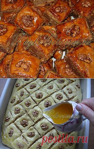 Пахлава медовая с орехами - рецепт приготовления с фото | Легко готовим