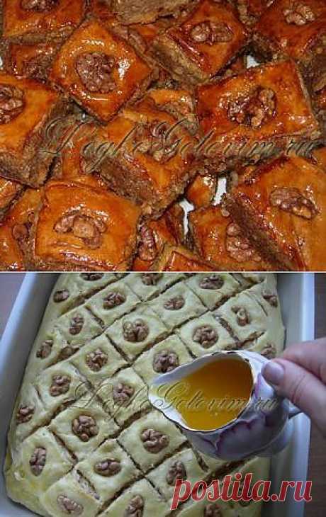 Пахлава медовая с орехами - рецепт приготовления с фото | Легко готовим