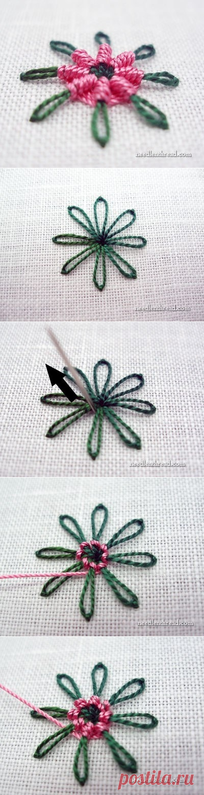 Цветочек. Вышивка.