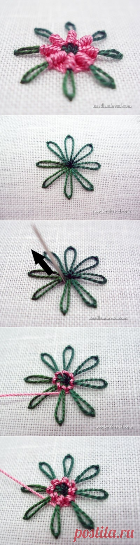 Цветочек. Вышивка.