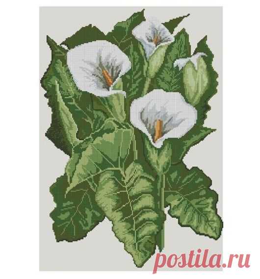 Схем для простой вышивки крестиком Каллы купить в интернет-магазине Ярмарка Мастеров по цене 250 ₽ – W0IF2RU | Схемы для вышивки, Рошаль - доставка по России
