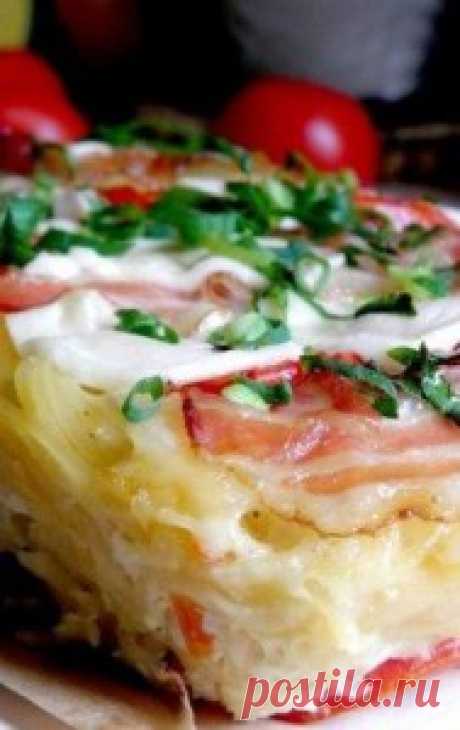 Пирог из спагетти