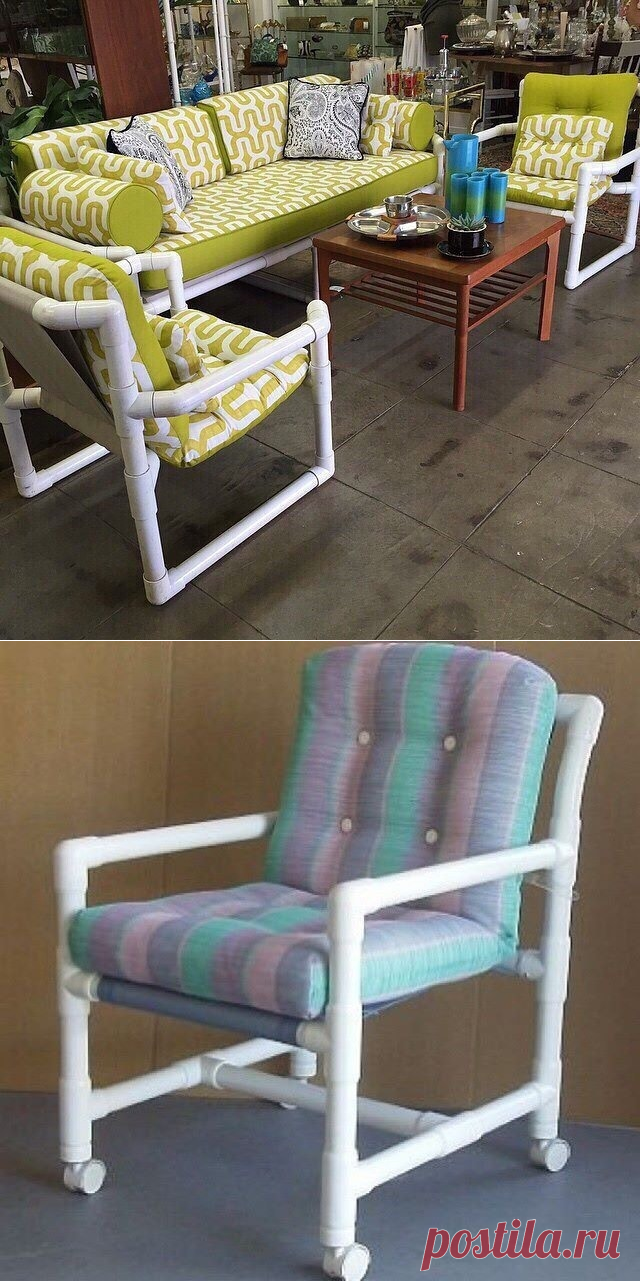 Мебель из ПВХ труб — Сделай сам, идеи для творчества - DIY Ideas