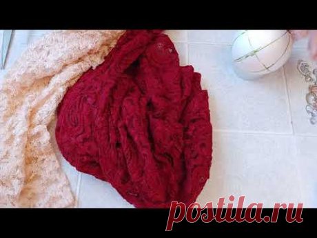 Как сделать новогодний шарик из ткани КИМЕКОМИ. Новогодний декор.