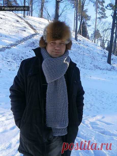Шарф мужской / Вязание крючком. Ваши работы / PassionForum - мастер-классы по рукоделию