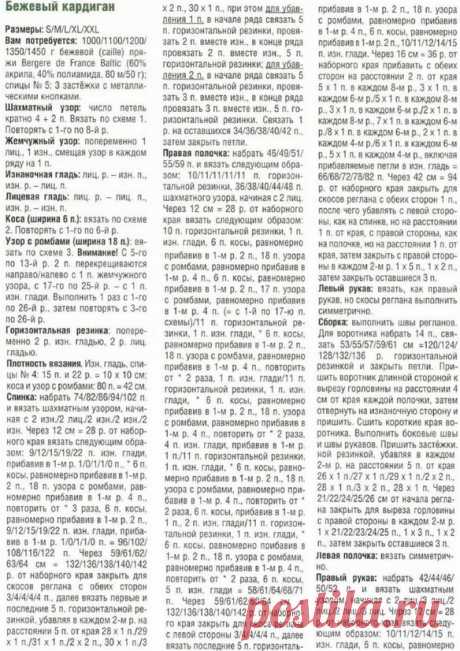 Кардиган спицами - запись пользователя Marmeladka (Модератор) в сообществе Вязание спицами в категории Вязание для женщин спицами. Схемы вязания спицами