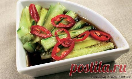 Огурцы в остром маринаде