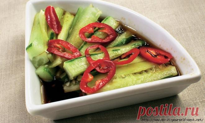 Огурцы в остром маринаде