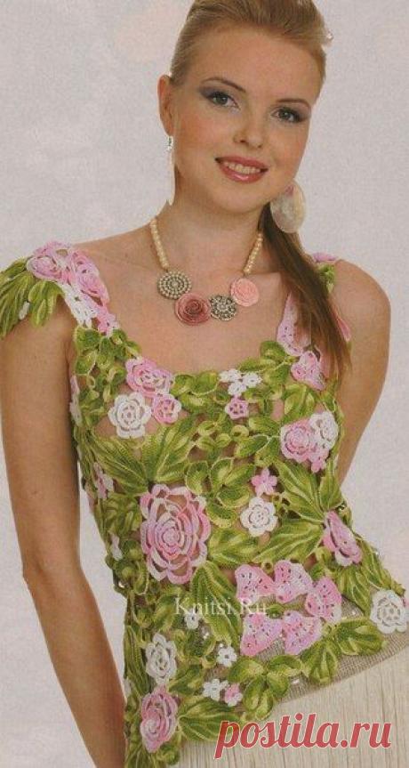 Топ &quot;яблоневый цвет&quot; - Топ.Майка