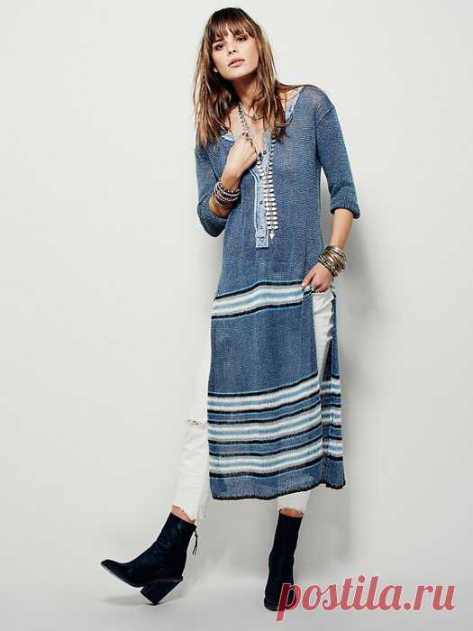 Длинные туники-платья, жилет от Free People -9 Fotos