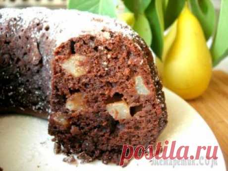 Шоколадный кекс с грушами мой любимый рецепт