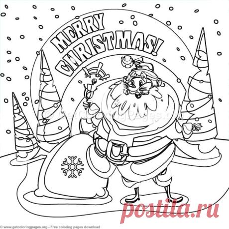 2 Merry Christmas Card Coloring Pages – GetColoringPages.org