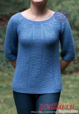 Вяжем джемпер спицами
Размеры S/M, M/L, L/XL 

Обхват груди (?) 95 (100) 105 см 
Длина проймы рукава 16 (18) 20 см 
Общая длина 53 (56) 59 см 

Пряжа Alpaca2 250 (300) 350 грамм и Alpaca1 200 (200) 250 грамм 
или VISCOLIN 350 (400) 450 грамм 

Если джемпер связан из пряжи Viscolin плотность вязания остается прежней, но текстура будет немного более рыхлой, чем если вязать из шерсти. 

Плотность вязания осн. узора на спицах 3,5 
10 см = 24 п. * 45 р. 

Плотность вязания рези...