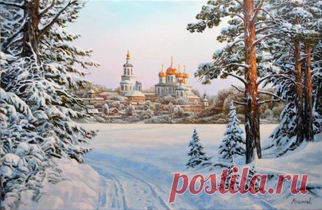 Зимние пейзажи и охота. 3 часть.Художник Мельников Александр Анатольевич .