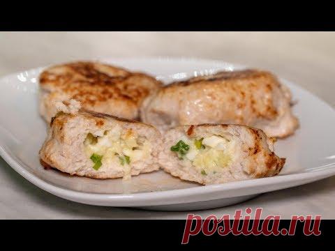 Как готовить вкусные куриные котлеты с начинкой из сыра и яйца куриного