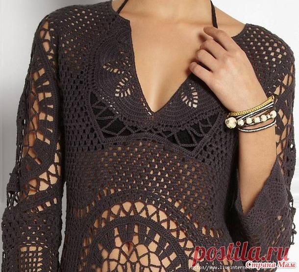 Пляжна туника от дизайнера Lisa Maree - Вяжем вместе он-лайн - Страна Мам