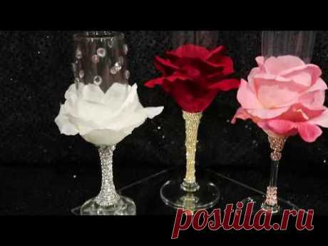 DIY Como decorar copas para boda or quinceñera! BIEN FACIL!