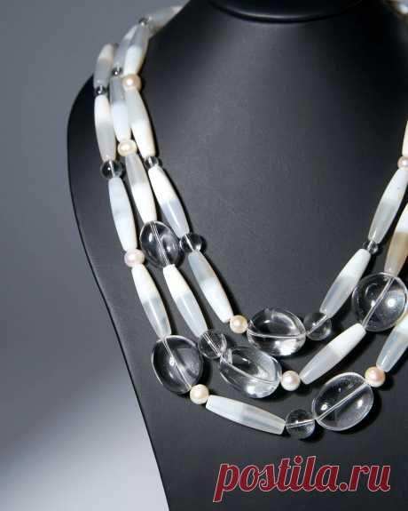 Дизайнерские бусы из натуральных камней ручной работы в магазине Nabeads.ru модель K0537W