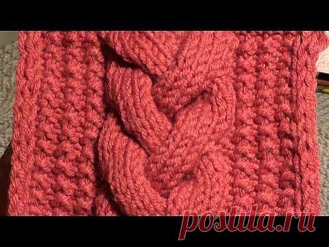 Объемные косы спицами. Видео.