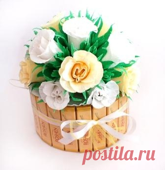 Милый конфетный букет своими руками — Сделай сам, идеи для творчества - DIY Ideas