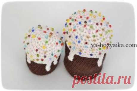 Пасха вязаная крючком. Вязание крючком пасхальный кулич видео