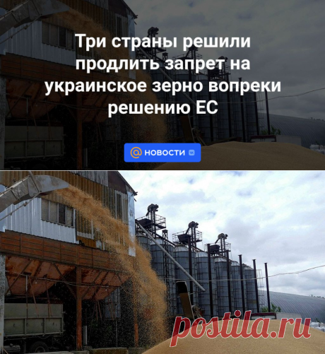 Три страны-ПОЛЬША,ВЕНГРИЯ И СЛОВАКИЯ решили продлить запрет на украинское зерно вопреки решению ЕС | 15 сентября 2023 - Новости Mail.ru