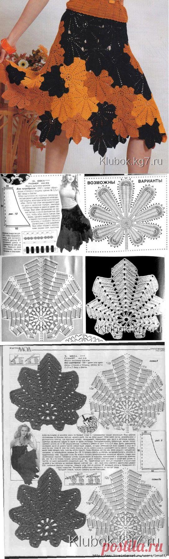 Вяжем крючком стильные юбки. | Клубок