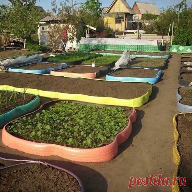 ️️️Грядки из  шин ! Очумелые ручки !!! 🙂🙂🙂